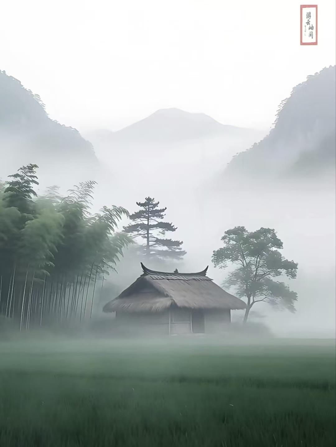 塞鸿秋·归隐
清风为伴山为舍，
明月为邻心无挂，
林深水阔云烟罢。
结庐幽谷尘嚣