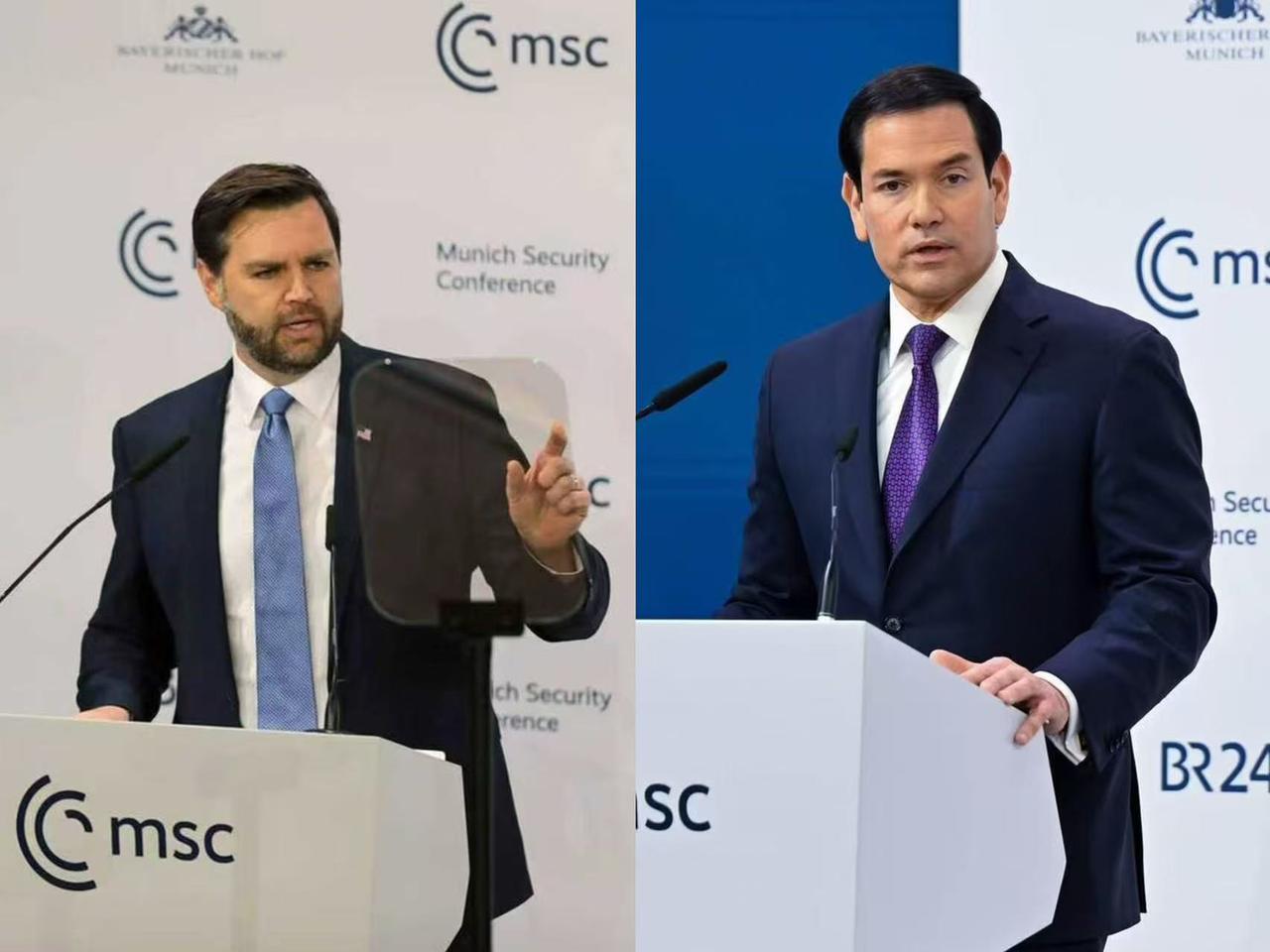 同一个慕安会， 两种“美国声音”

2025：
美国副总统万斯 ：欧洲应该千百次