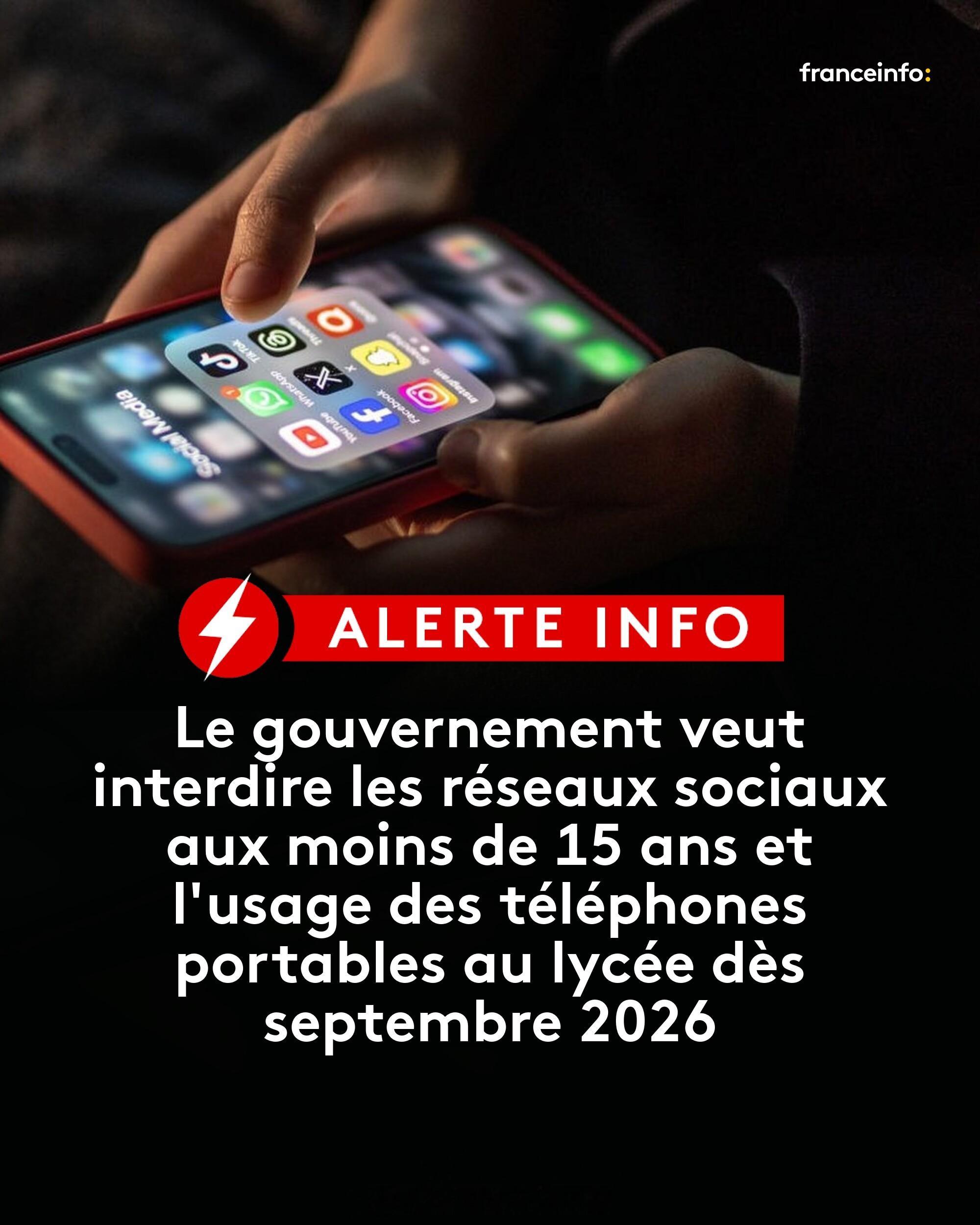 海外新鲜事 法国政府拟禁止 15 岁以下未成年人使用社交网络，并计划自 2026