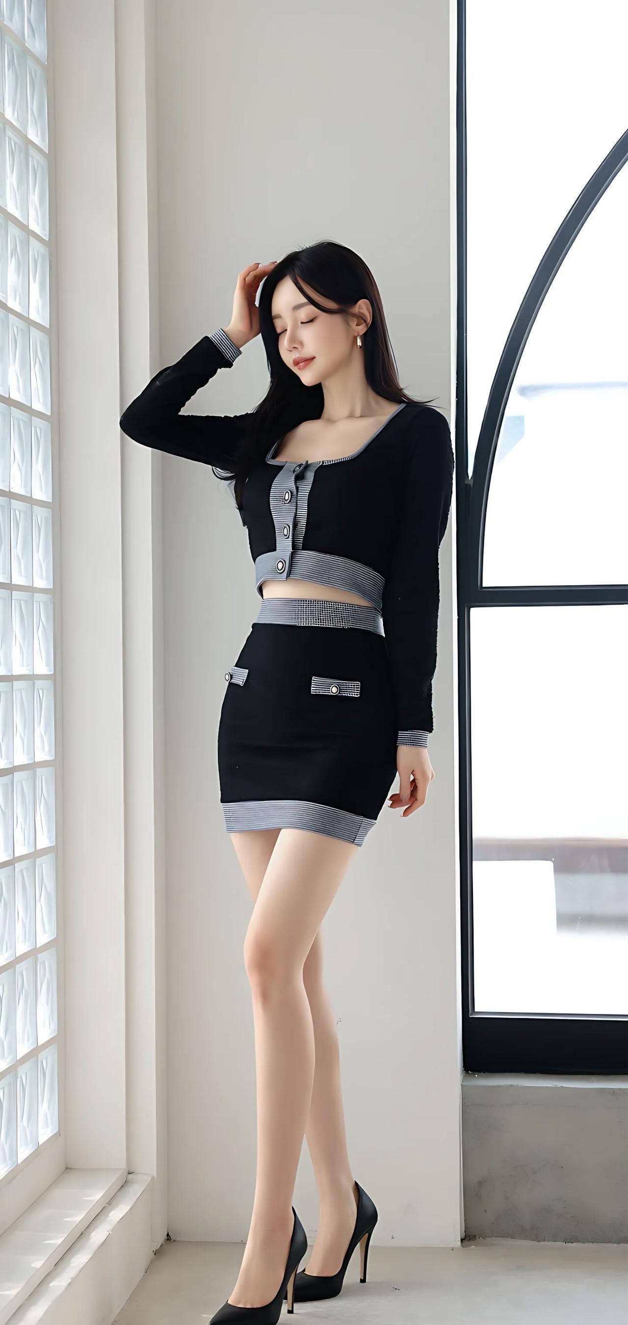 优雅黑裙穿搭，简约而不失时尚感💃🏻✨