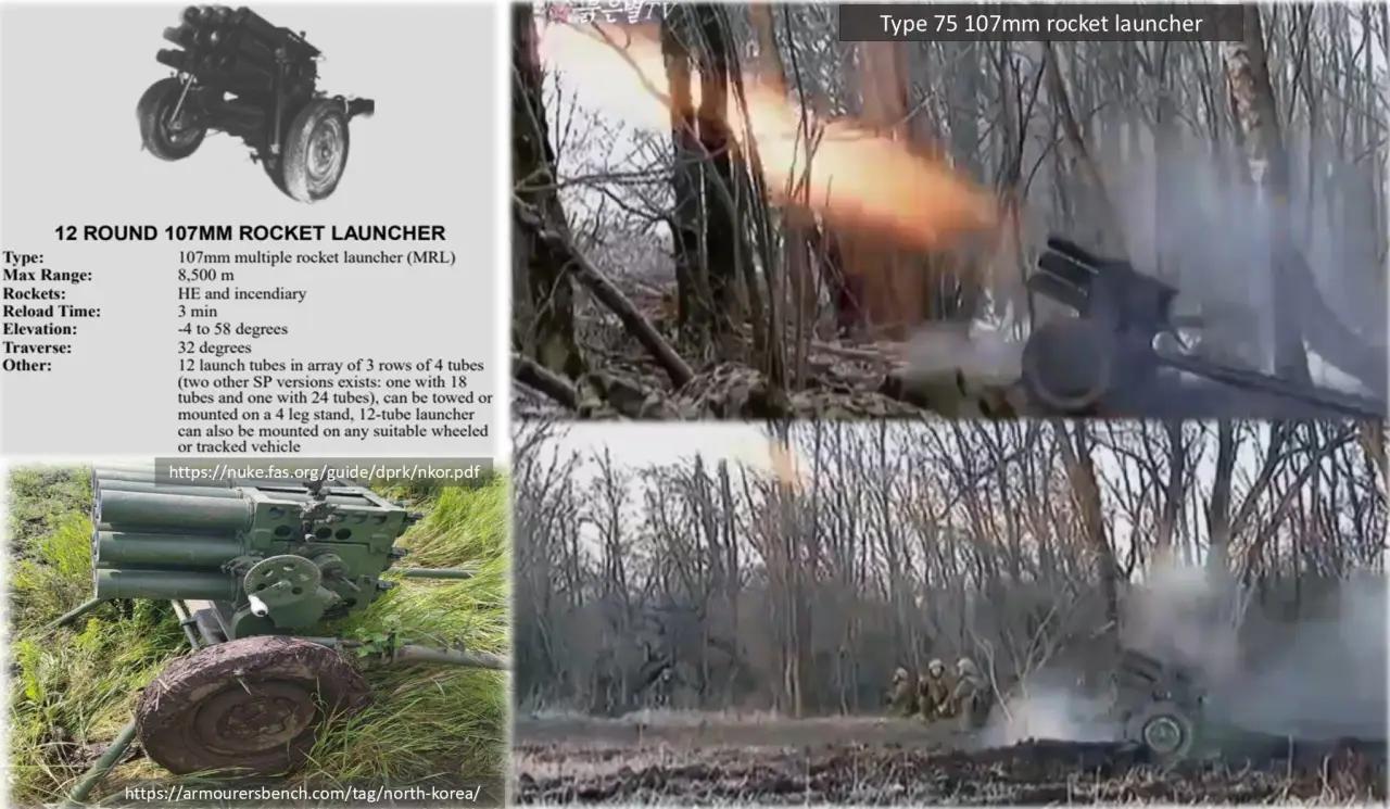 俄乌战场上的朝鲜75式107毫米火箭炮