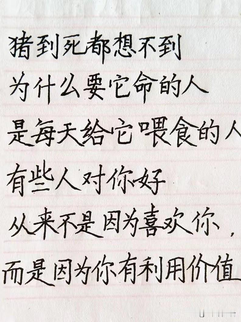 2026年5月11日 星期一
以前总觉得，对我好的人都是真心待我。看完这句话才悟