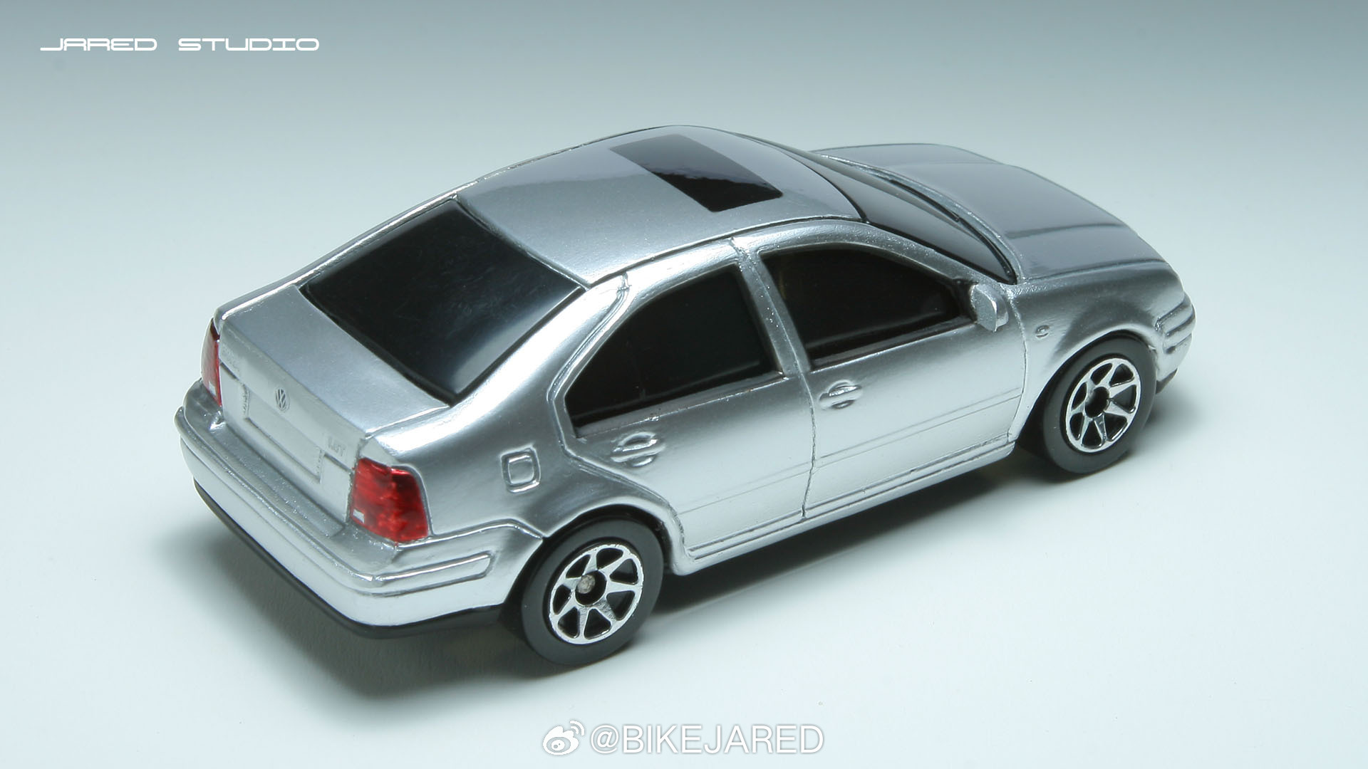 大众宝来1/64合金车模小比例车模 又完工一辆美驰图的老宝来，老方案，手工制作铝