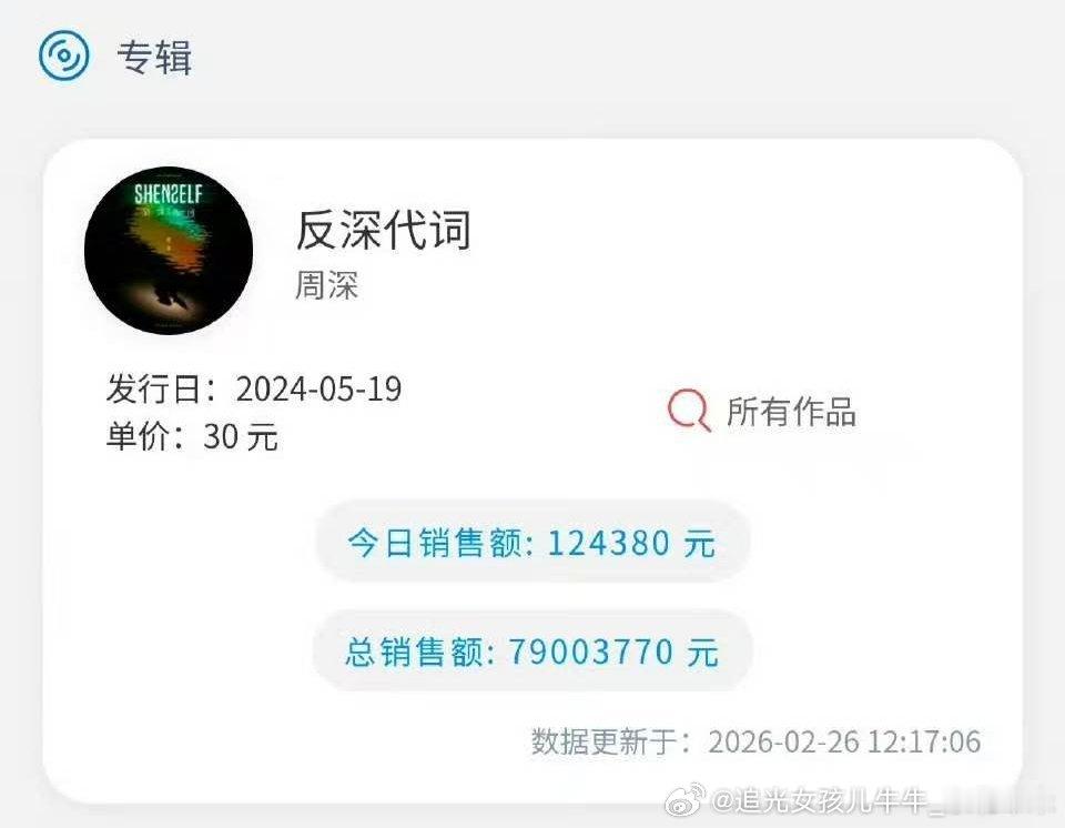周深周深新专辑反深代词 恭喜领导二宝突破7900W