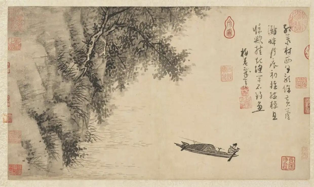 晒图笔记大赛 晒图笔记大赛真的太赞啦！就像我晒出元代画家吴镇的《渔父图》，感觉自