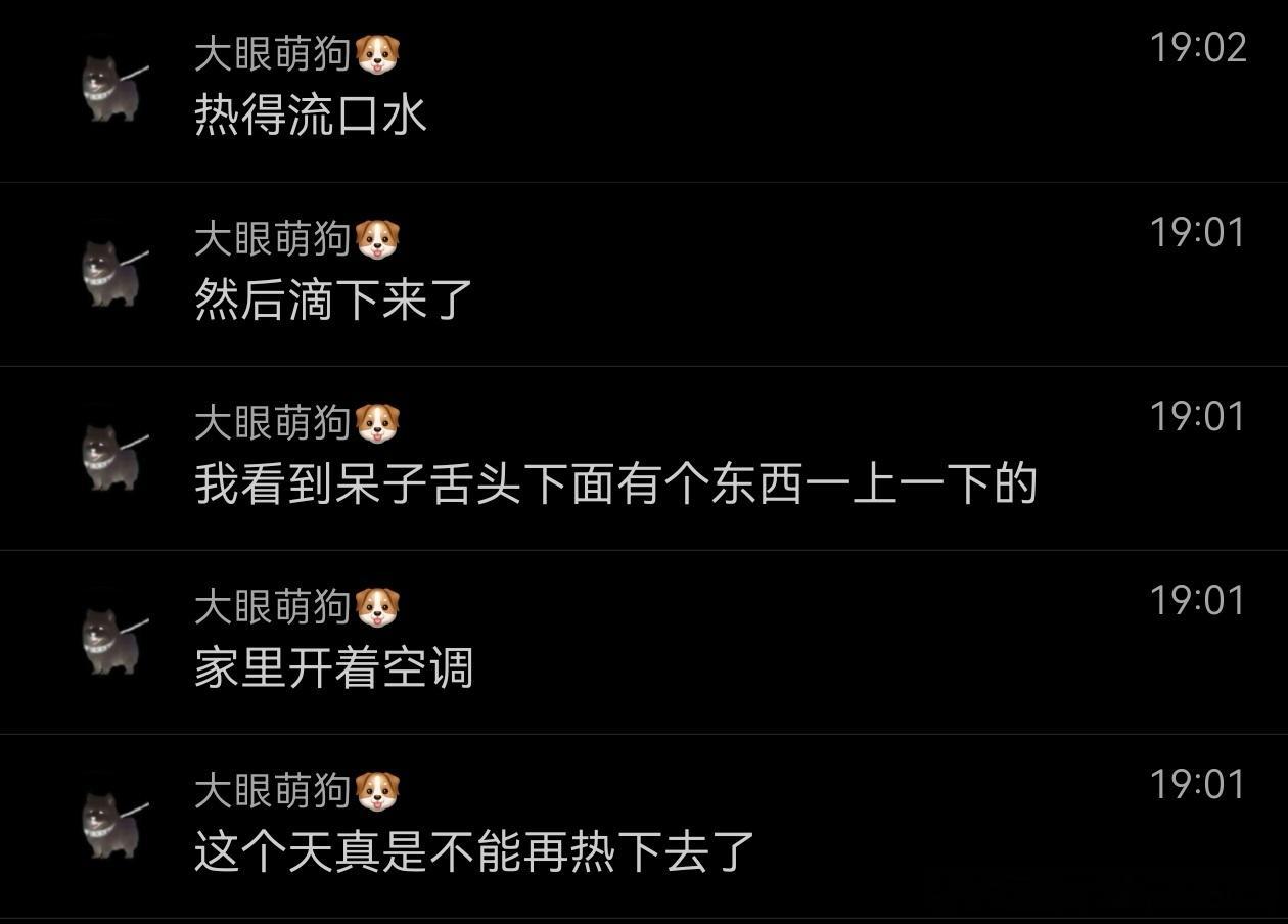 不呆 怕热的呆🐶小呆热的流口水 