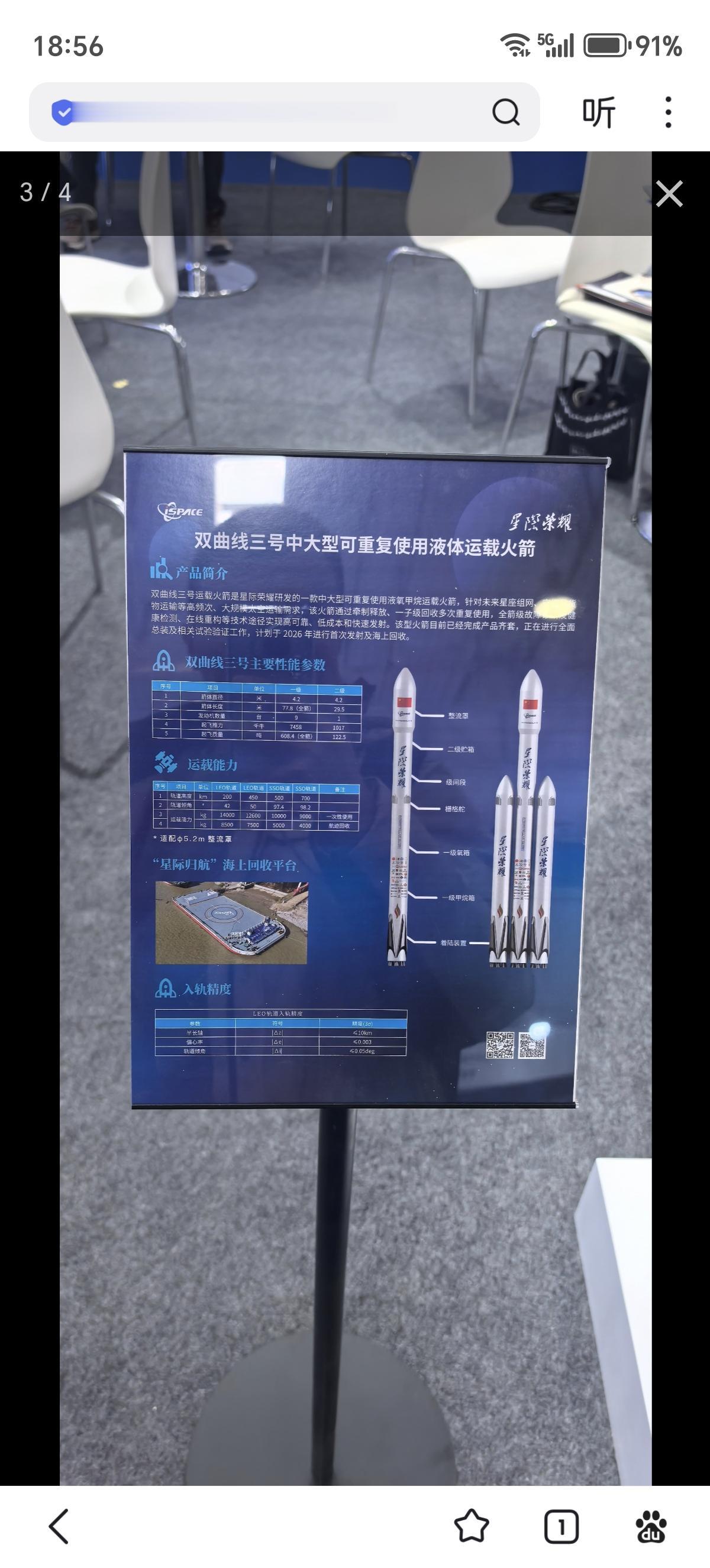 星际荣耀
双曲线三号中大型可重复使用液体运载火箭的两种构型，双曲线三号运载火箭是