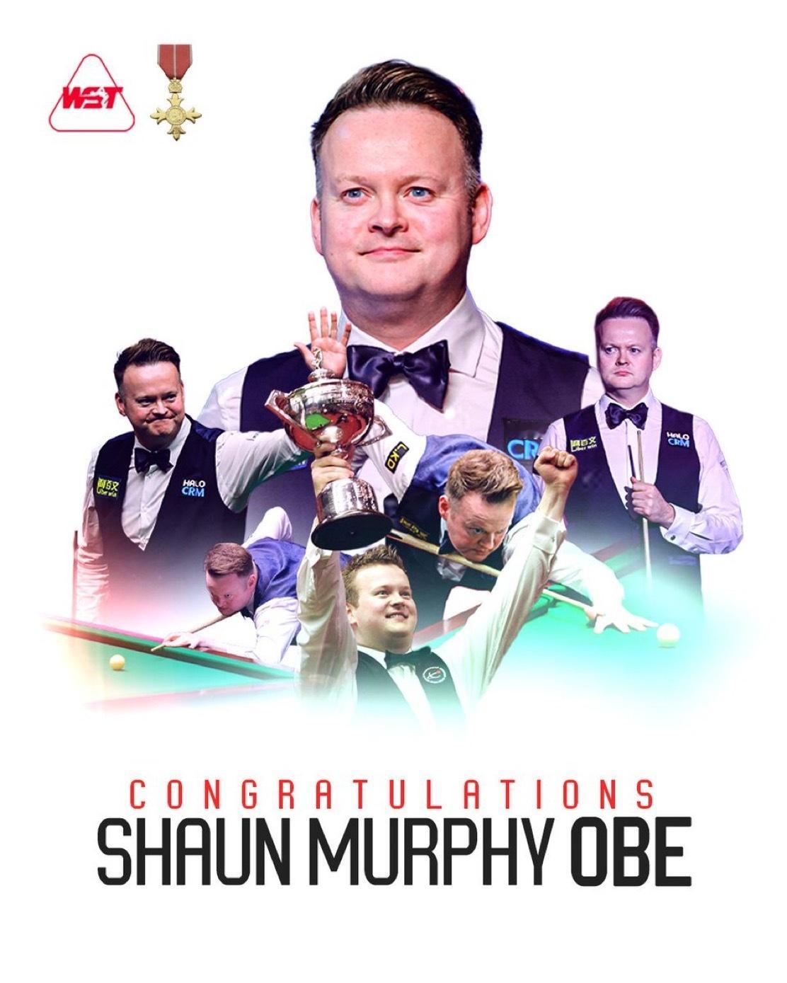 WST：“祝贺2005年世界冠军肖恩·墨菲（Shaun Murphy）因其对斯诺