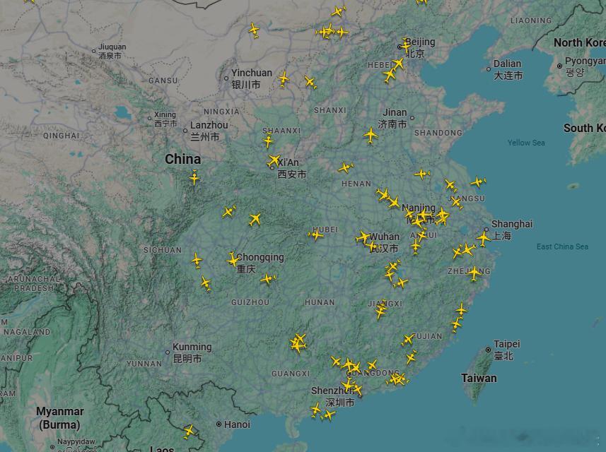 来自微信群友的截图，同时20架919在天上，还有40+的909。数不过来数不过来