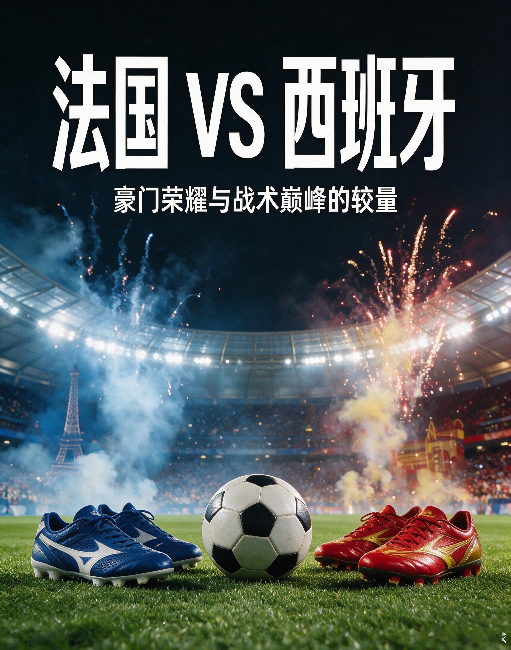 法国vs西班牙 主队法国，本届场场取胜进攻稳定输出，场均进球高居赛事第一，淘汰赛