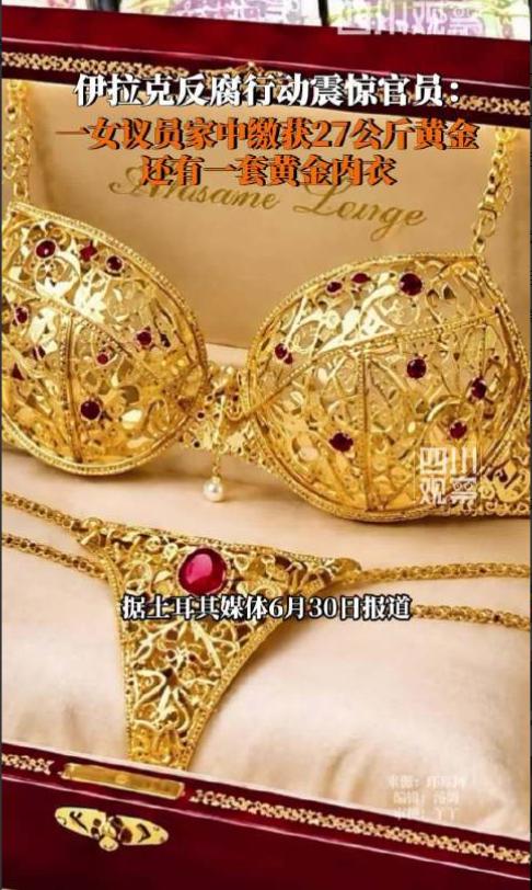 反腐反出了“黄金圣斗士”！7月2日，伊拉克反腐行动扔出深水炸弹：一名女议员家中现