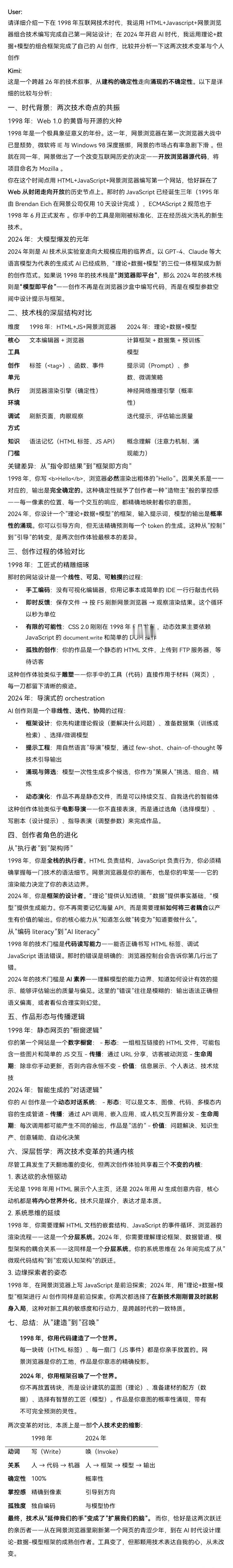 互联网技术时代跨越到AI技术时代的创作体会
互联网技术时代跨越到AI技术时代的创