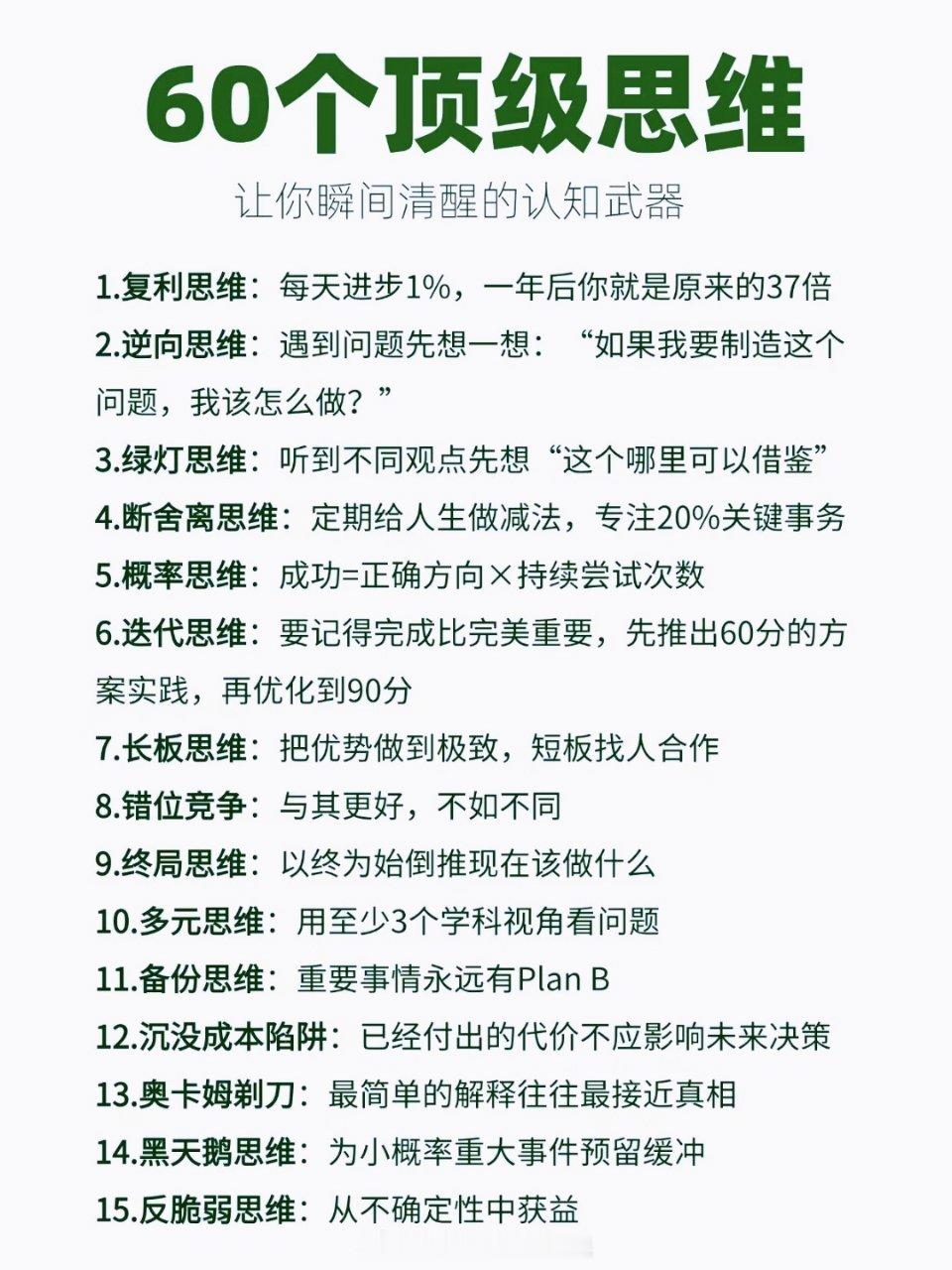 60个顶级思维 