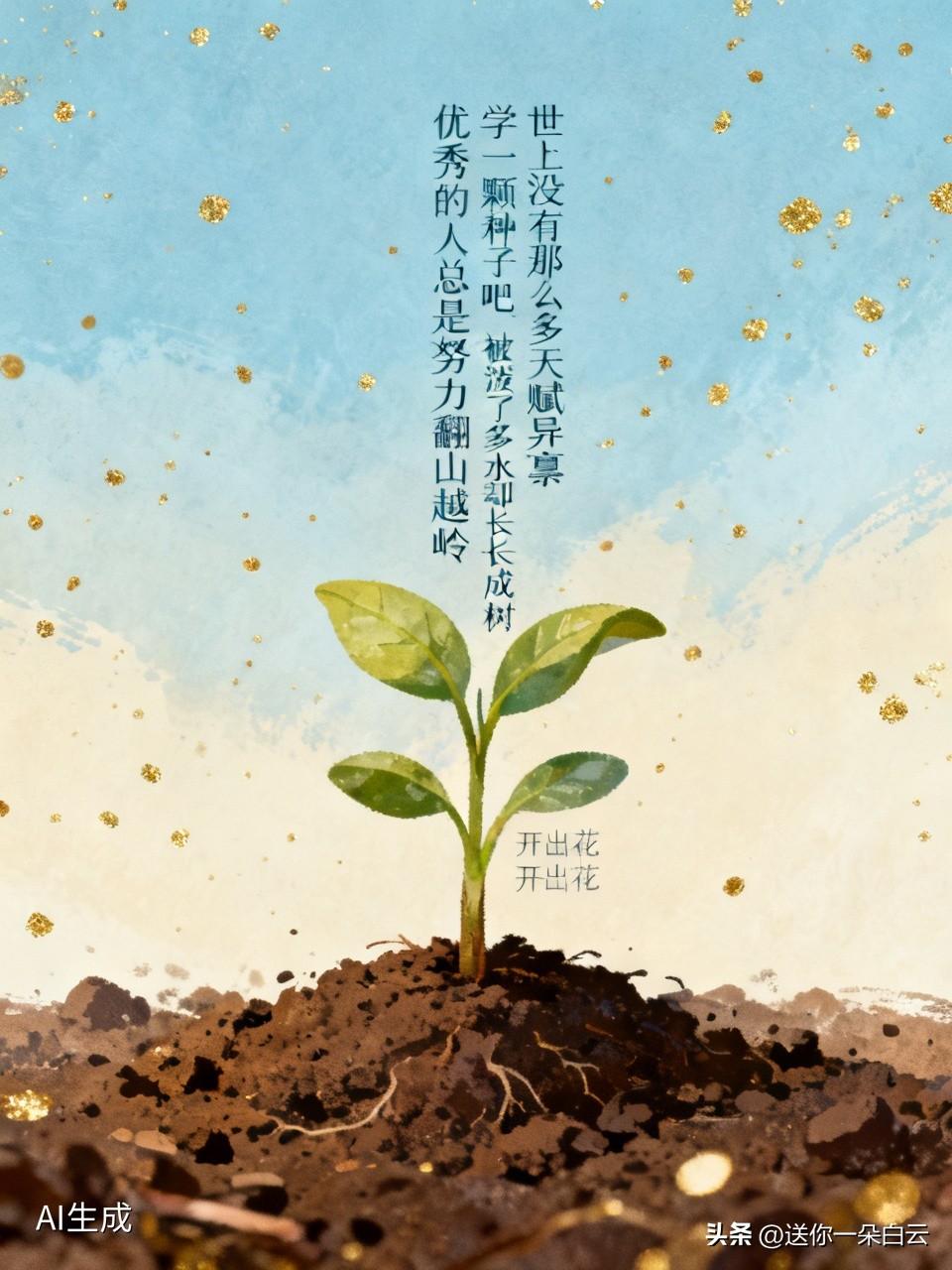 世上没有那么多
天赋异禀
优秀的人总是努力翻山越岭

一切皆有因果
不是单纯的个