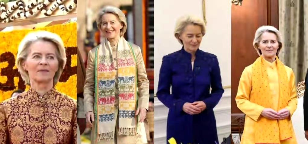 冯德莱恩在印度两天，换了五套服装，都是莫迪提前送到布鲁塞尔的[抠鼻]
老仙就差帮