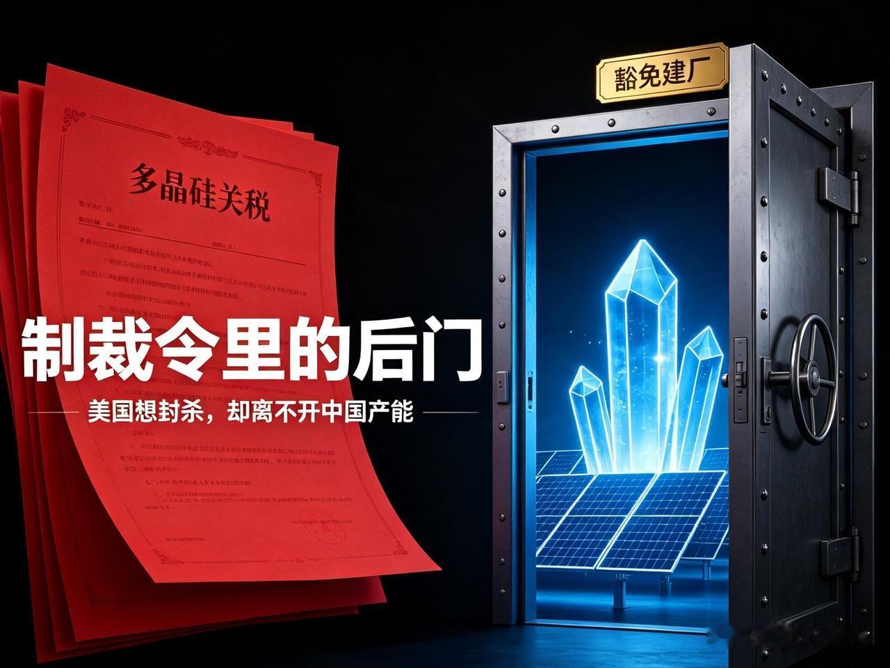 美国突然对多晶硅加征关税，每一条制裁令里，都藏着美国离不开中国的“后门”！

美