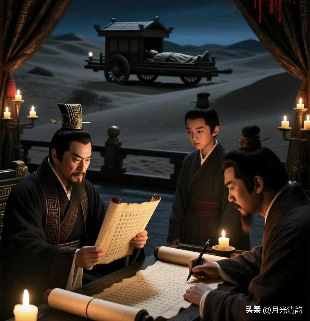 秦始皇病重的时候，写了一封密诏，让公子扶苏跟随自己的车队，一起回咸阳，参加葬礼。