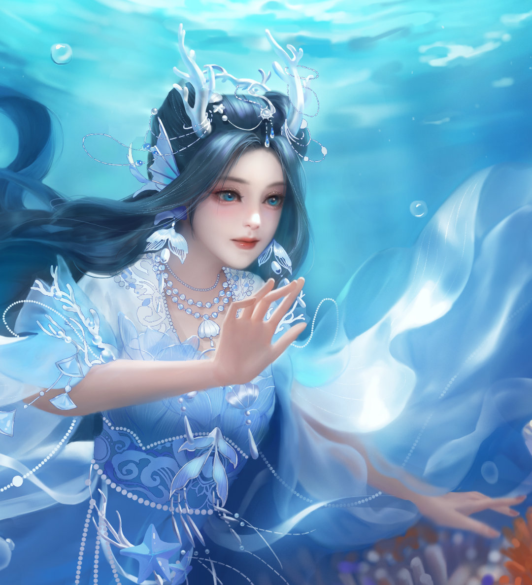 焰灵姬1124生日快乐 天行九歌焰灵姬焰灵姬丹雀衔光窥绮榭，鲛绡凝雾锁沧渊。双魂