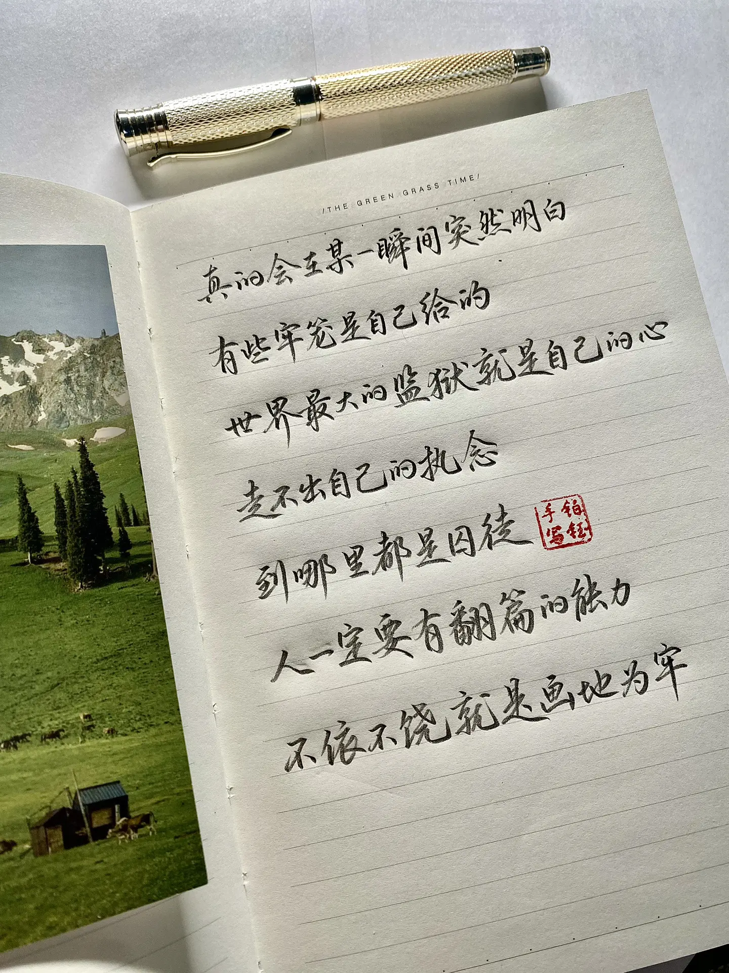 见字如面“真的会在某一瞬间突然明白  有些牢笼是自己给的   世界最大...