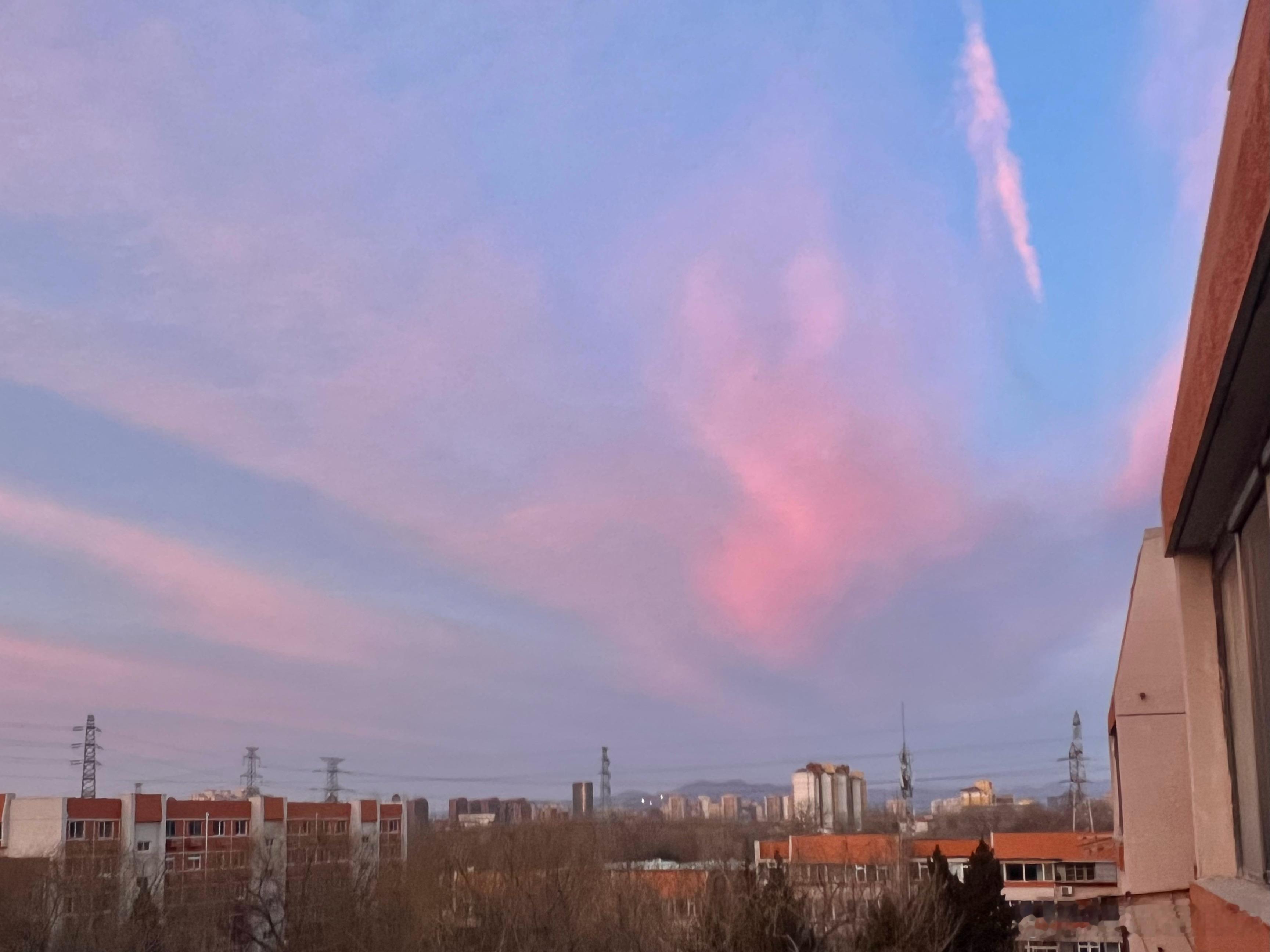 北京 清晨的霞光摄影