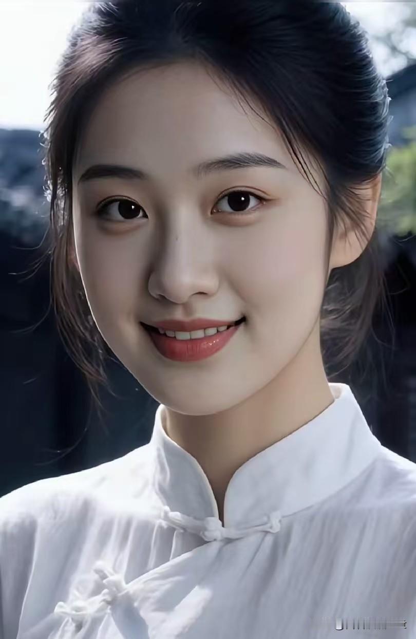 五律·幽妍
 
素袂凝霜色，云鬟拢翠烟。
眸明涵晓日，眉秀若春山。
浅笑风华见，