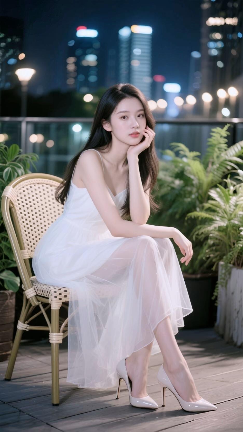 这组夜景写真将都市夜晚的浪漫氛围感拉满，每一张都像一部温柔的都市电影截图🌃
整