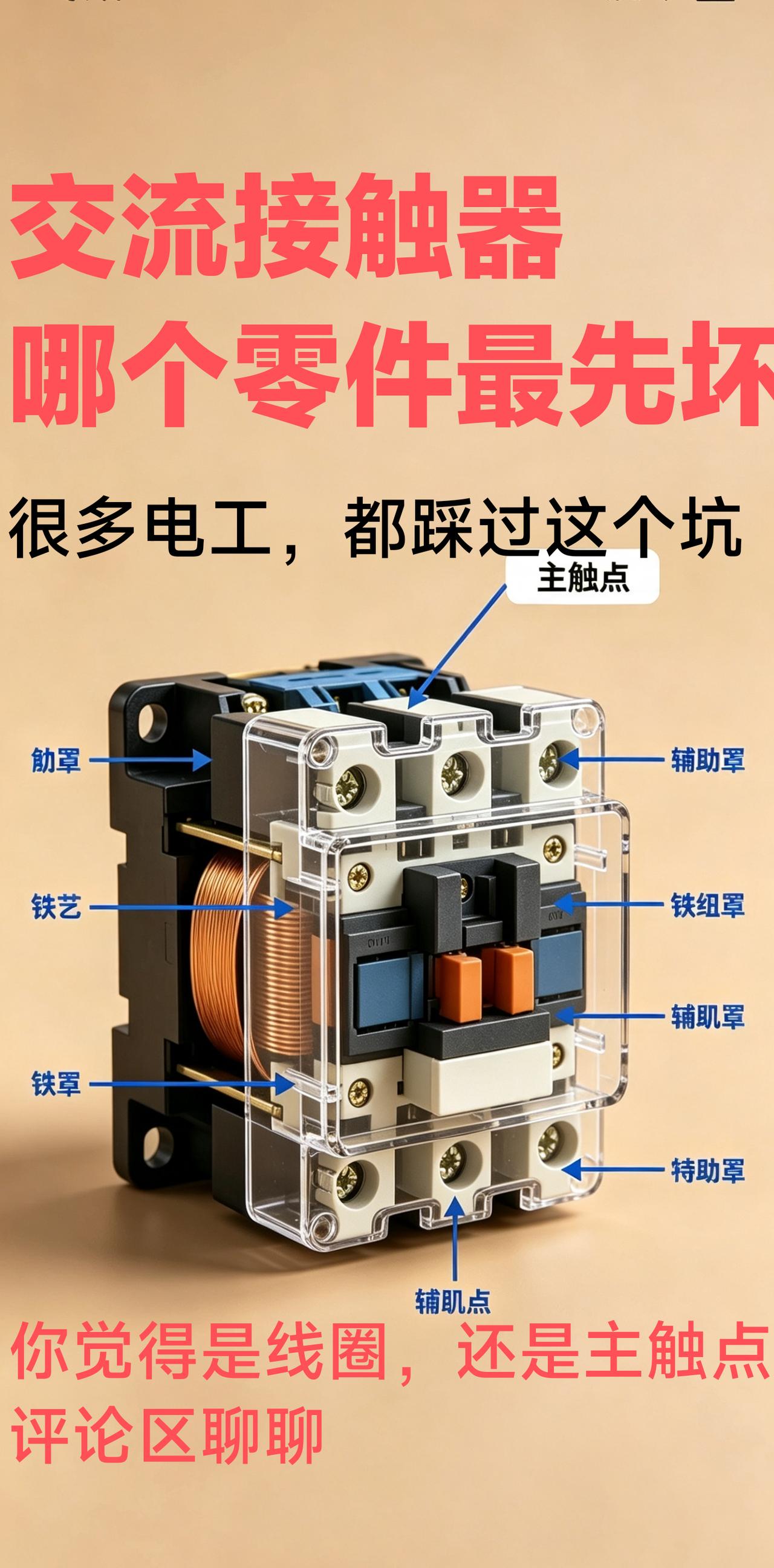 交流接触器哪个部件最容易烧坏？交流接触器这几个部件，平时维修见得最多的是哪里坏？
