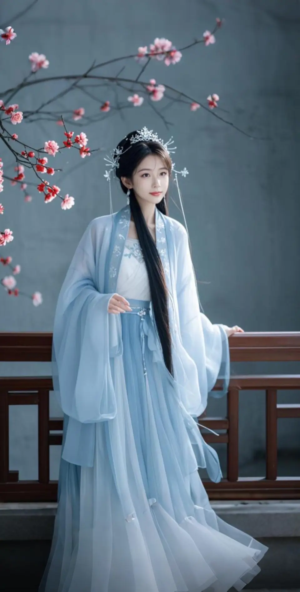 AI扩图 AI梅墙逸韵