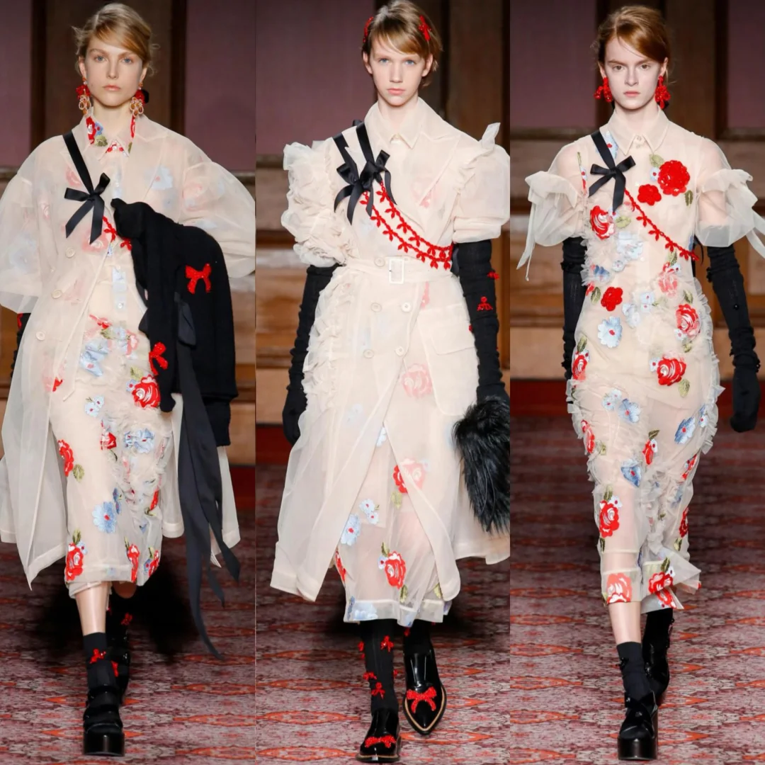 Simone Rocha 2018秋冬｜薄纱玫瑰与朋克