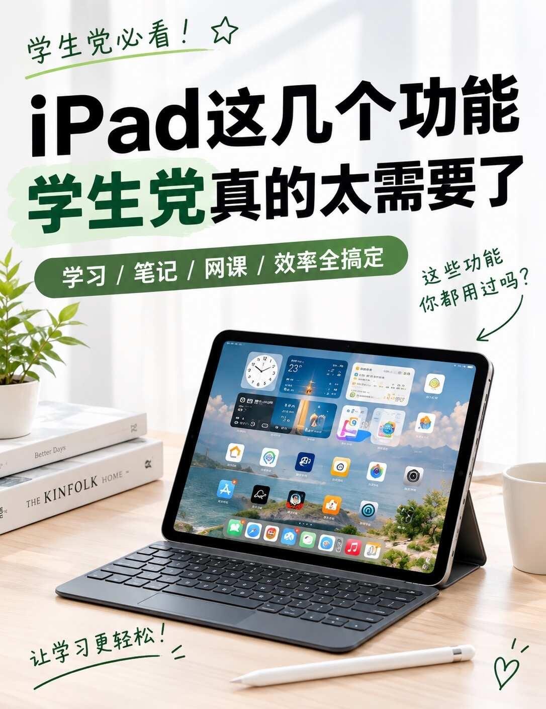 📚 iPad学生党，这4个功能真的别浪费了！
以前用 iPad 只会看网课、记