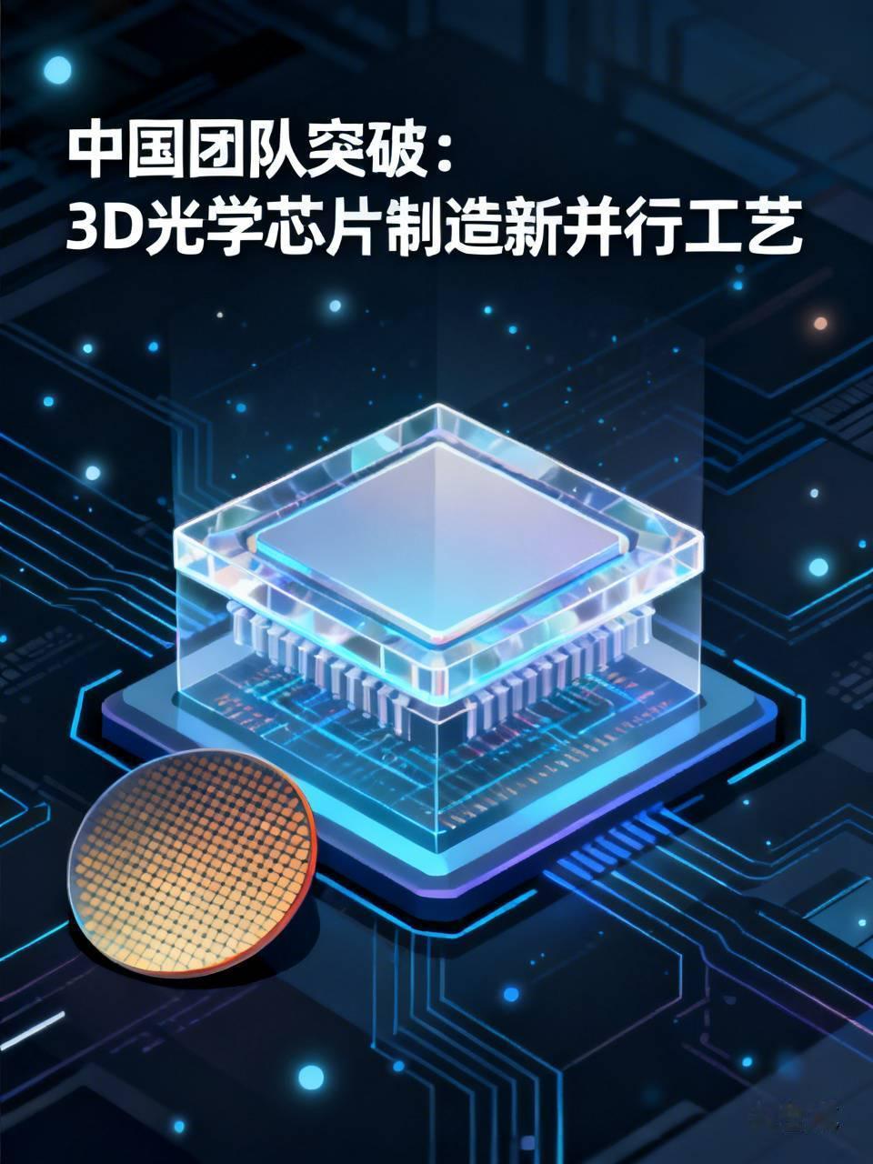 中国团队太厉害了！直接将3D光学芯片的生产时间从数小时大幅缩短至数秒。在全球光子