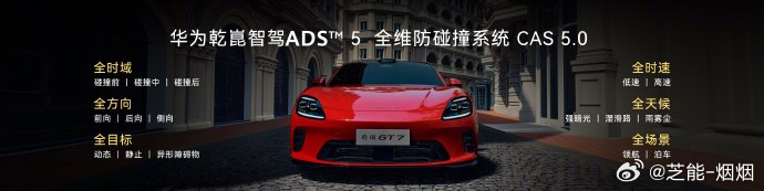 启境GT7首搭华为乾崑ADS5  启境GT7 室华为境模式的首选川普，30万级，