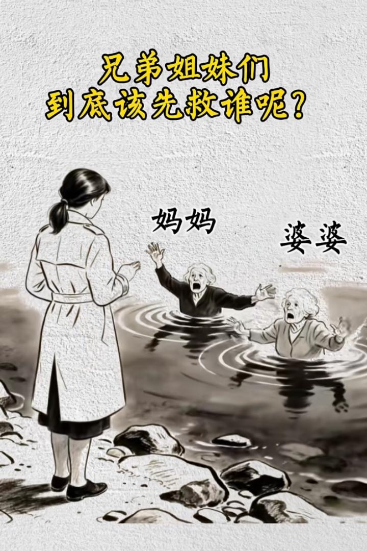 先救亲妈还是救婆婆的难题已经解决。
1：在常去的河边竖一个木牌：水深危险，严禁下