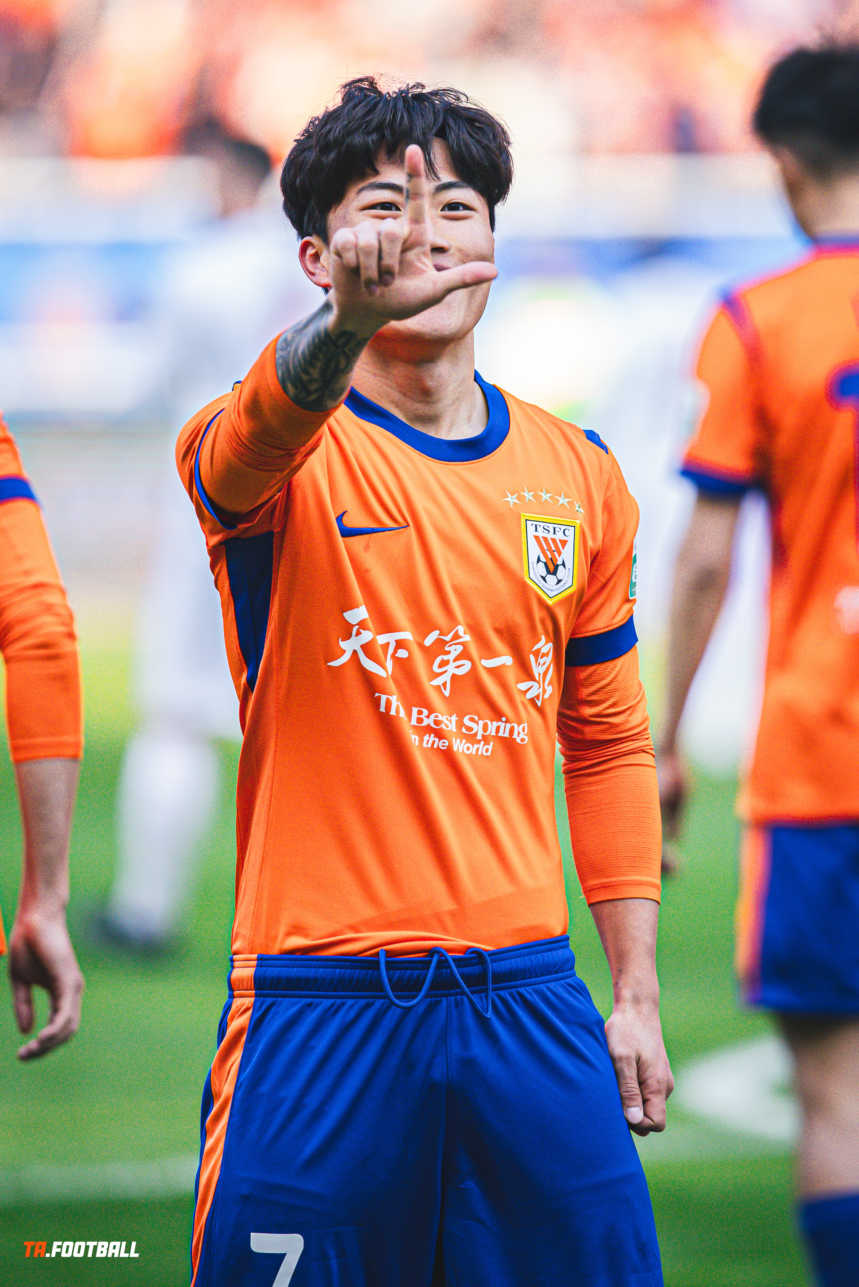 2️⃣场2️⃣球并列射手榜第一💪新赛季的谢文能，值得更多期待🧡中超联赛山东泰