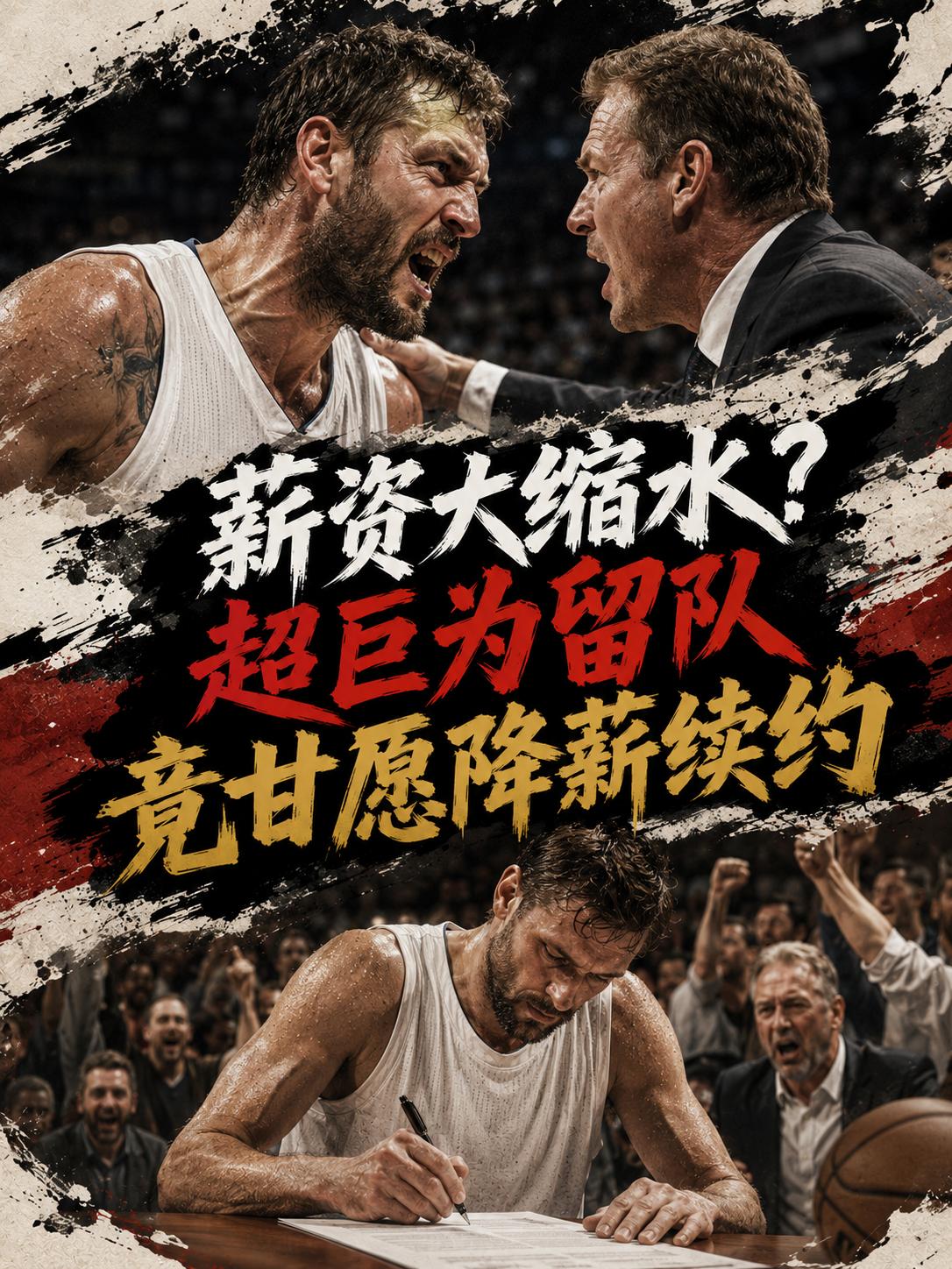 薪资大幅度缩水？这名NBA超巨真的将自己的身价打没了？为了留队竟然甘愿以较低的薪