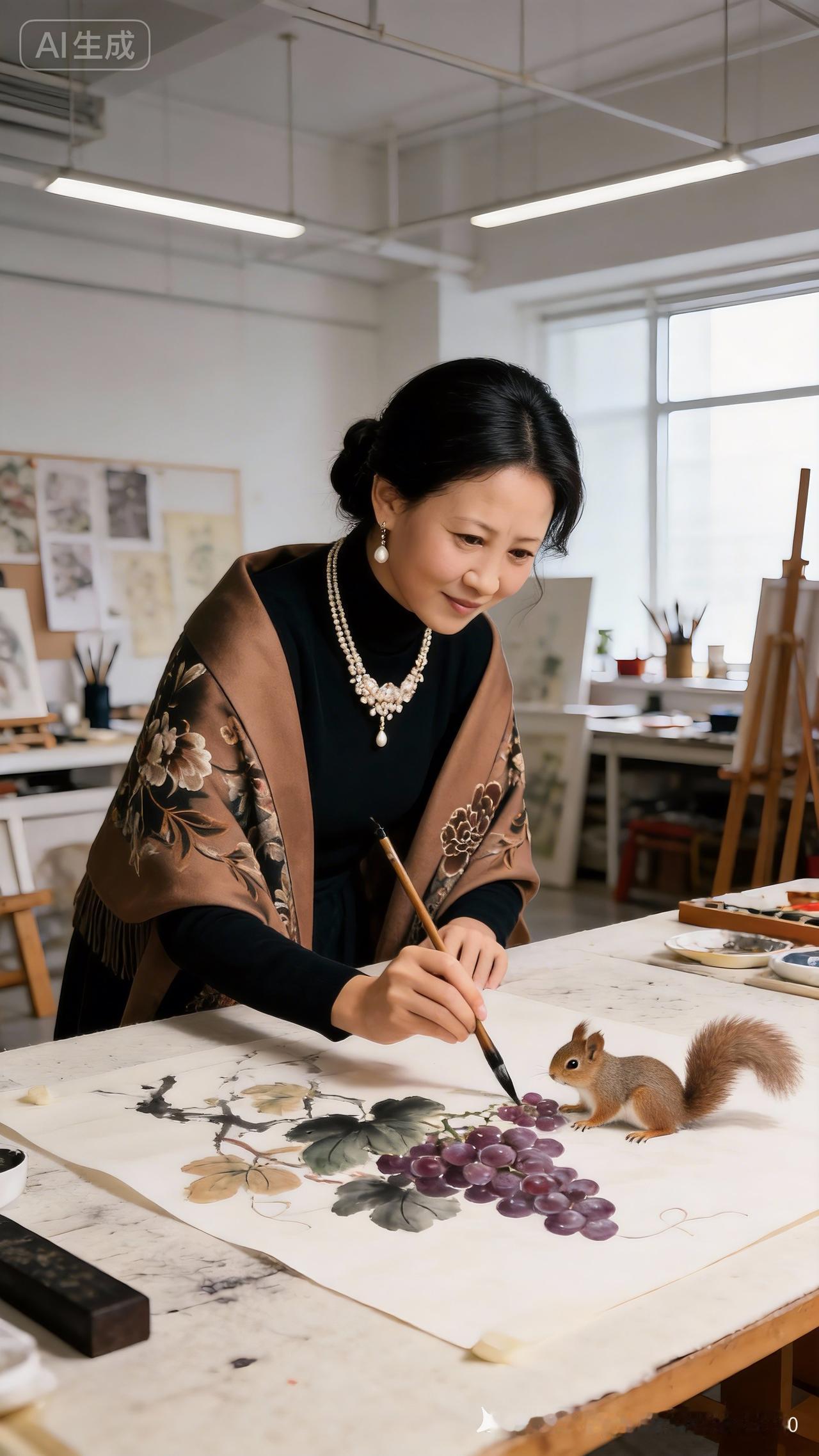 优雅女子画工坊，静心创作，艺术与生活的完美融合。