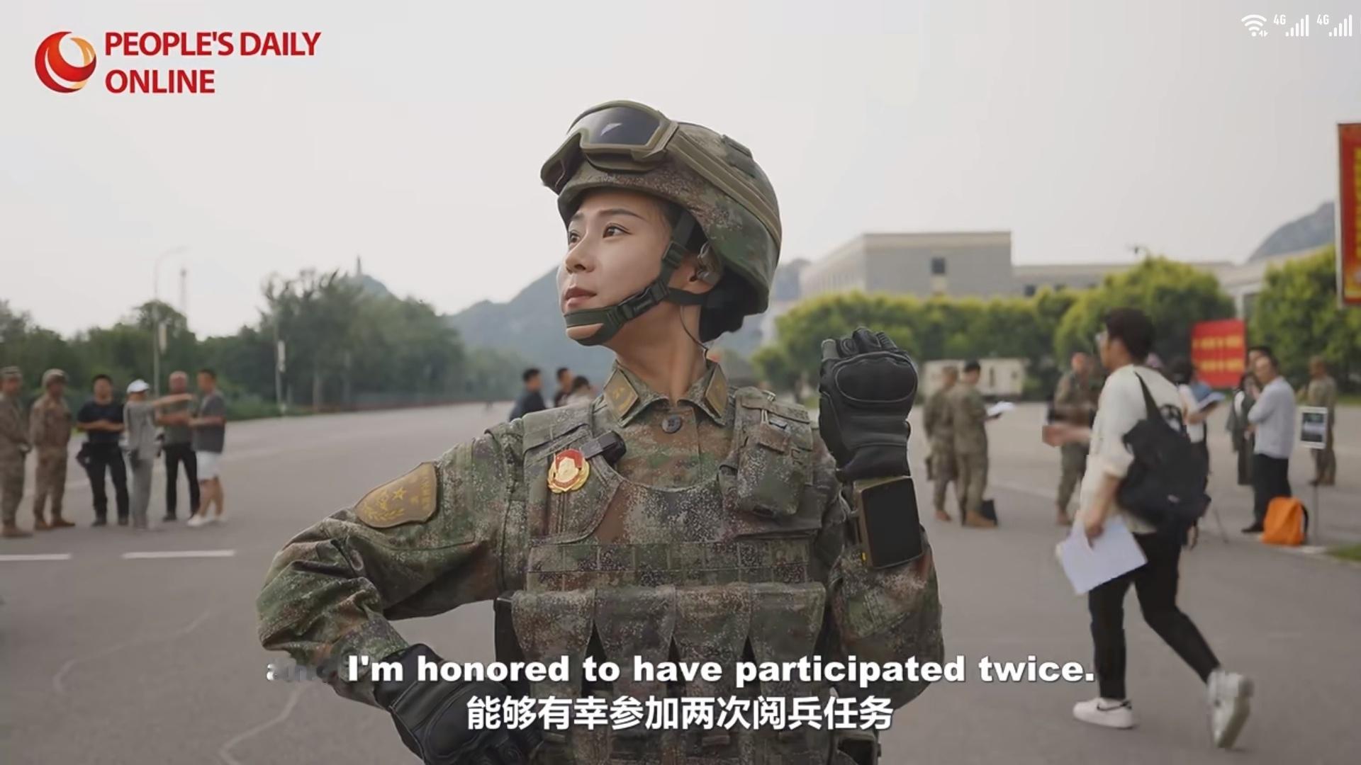 超近距离感受阅兵训练九三阅兵受阅女兵 ​​​