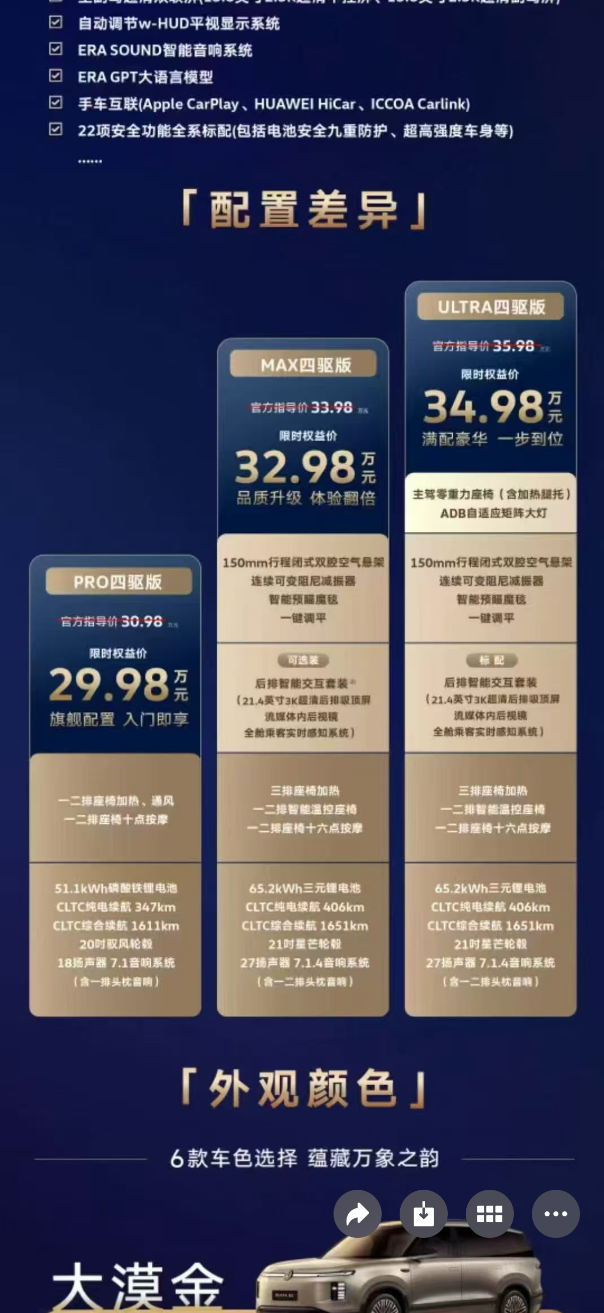 看了下 价格挺合适的。顶配没什么选的意义。推荐低配或中配。 大众9X上市1小时内