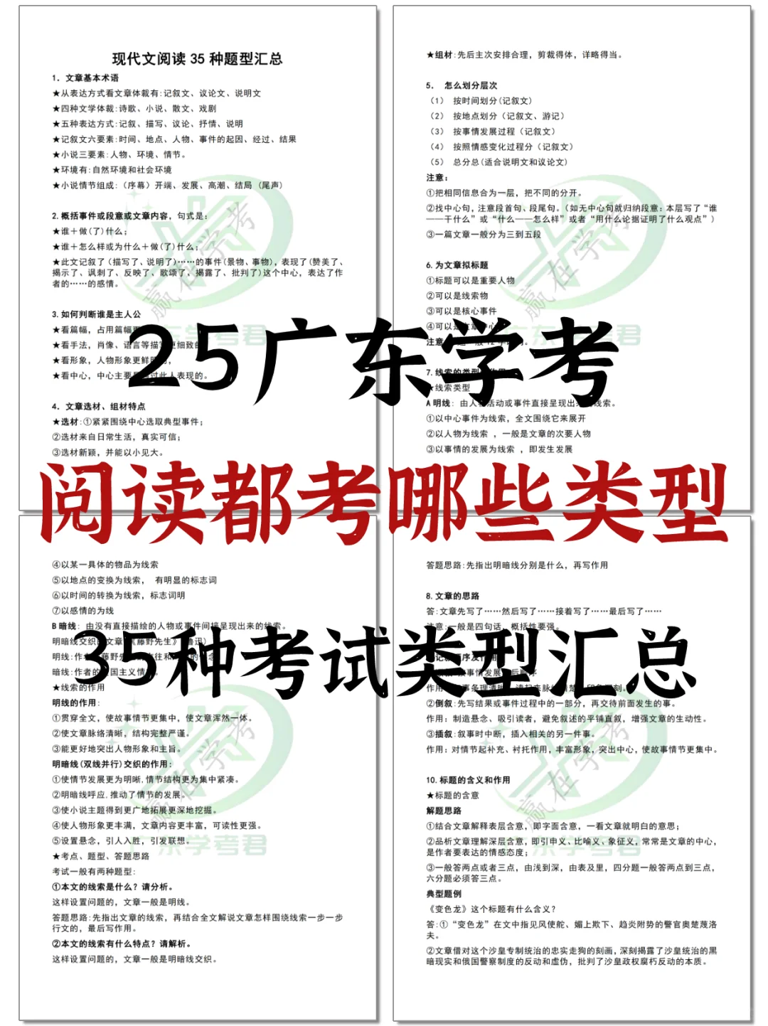🔥25广东学考|阅读都考哪些题型❓