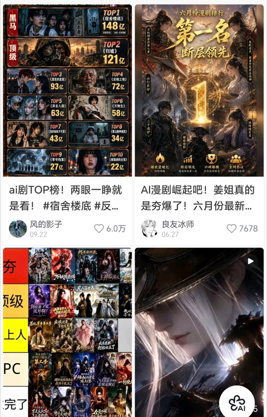 AI漫剧这么赚钱吗我虽然也喜欢看AI剧，但AI只是降低了制作门槛，不等于稳定赚钱