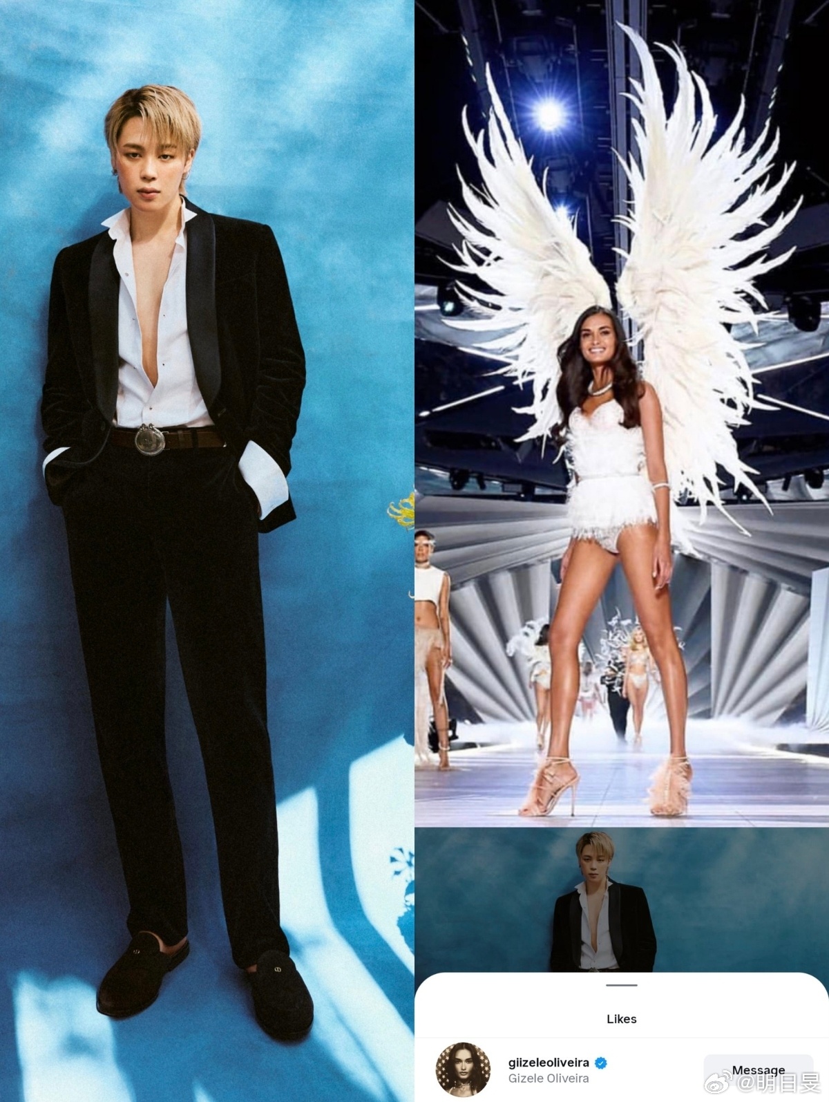 朴智旻模特姐姐点赞去的比我们都早巴西超级模特，前维多利亚的秘密天使GizeleO