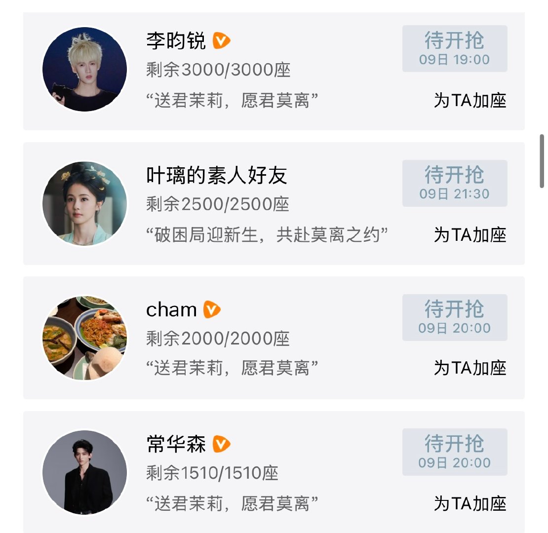给白鹿莫离云包场的明星白鹿莫离亲友团云包场截不完根本截不完，都是鹿实打实的好人缘
