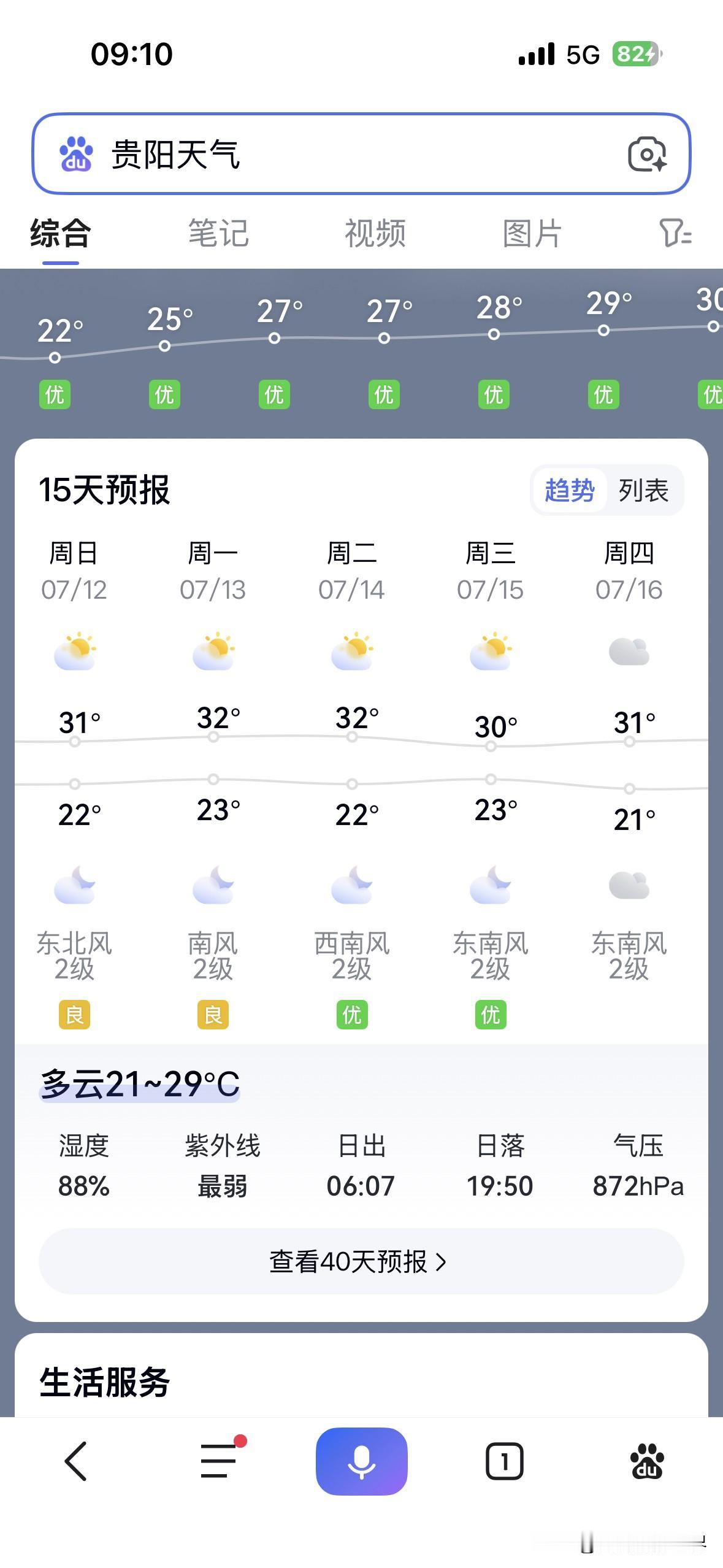 万万没想到！7月19日到17日，贵州省贵阳市，每天都是30度到32度的高温……而
