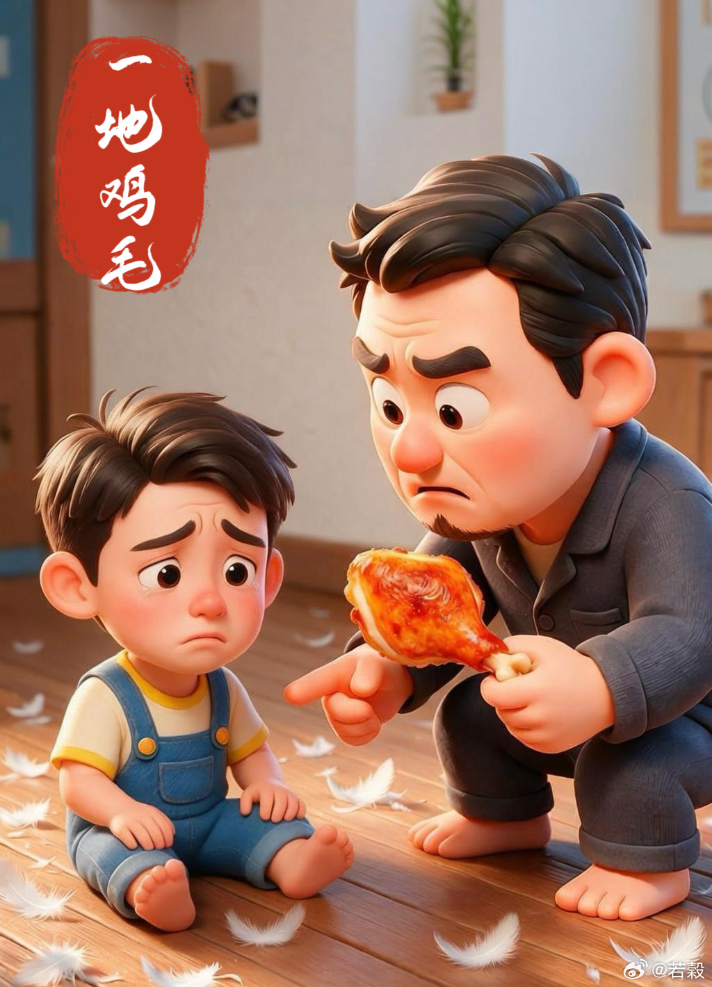 【微小说：一地鸡毛】       小明问父亲：“我的人生路为啥总是一地鸡毛，躲都