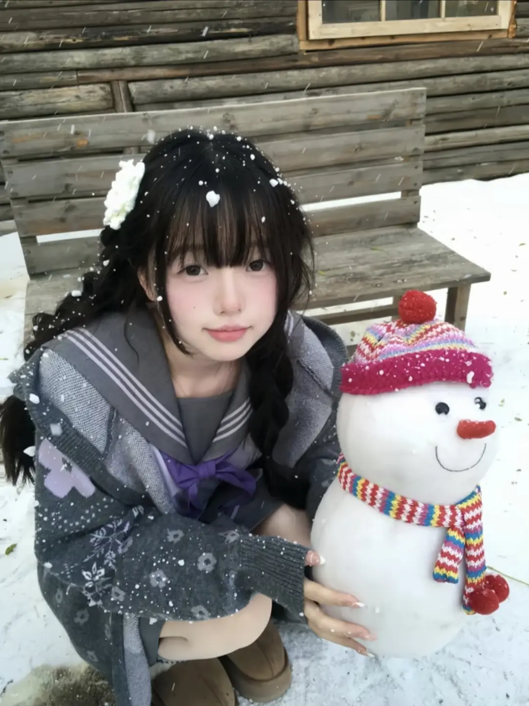 这个冬天 我想和你堆第一个雪人.