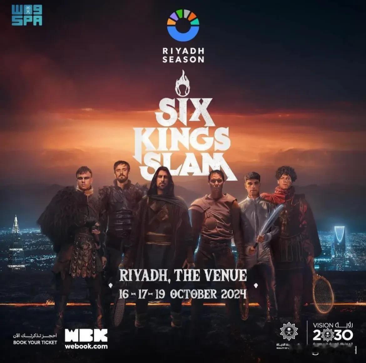 #2024利雅得六王赛今日开打。
赛事安排是16号辛纳VS梅德韦杰夫，胜者对决德