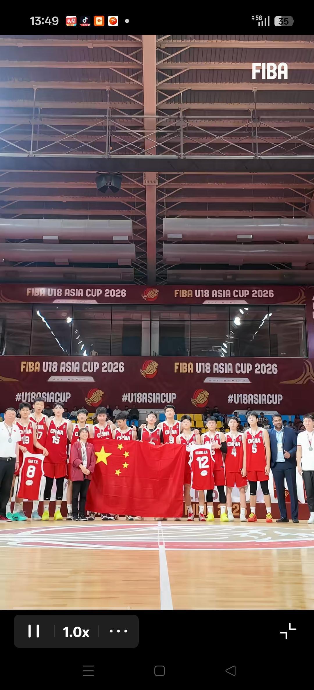 中国U18男篮刚刚获得亚洲杯亚军，球员张宇辰，已收到两所美国高中邀约！[加油][