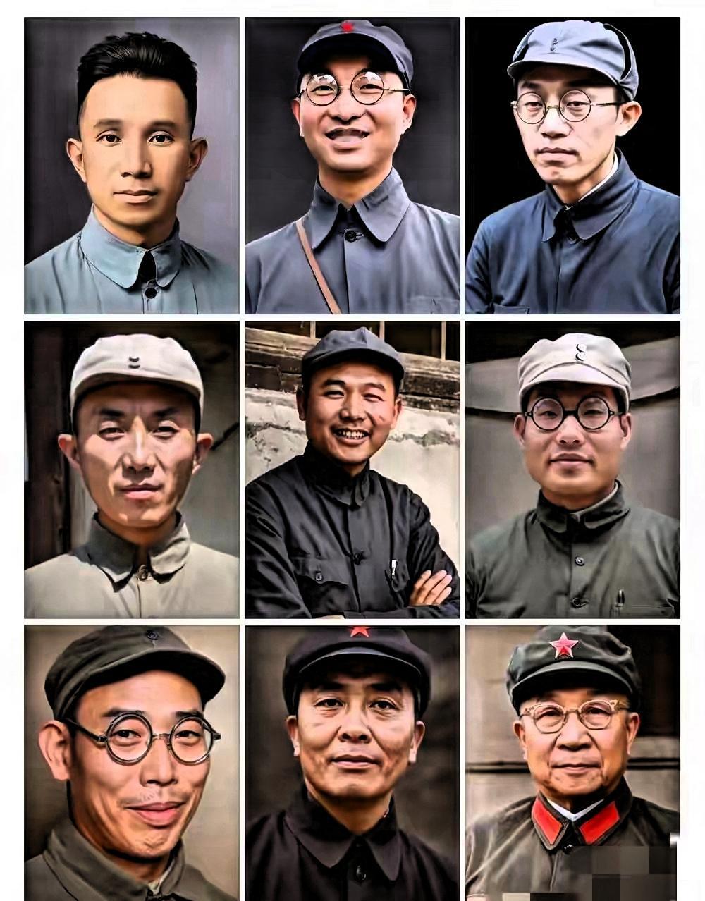 人民军队部分闻名中外的将领彩照，只认出粟裕、陈赓、徐海东和张云逸，其他的分别都是