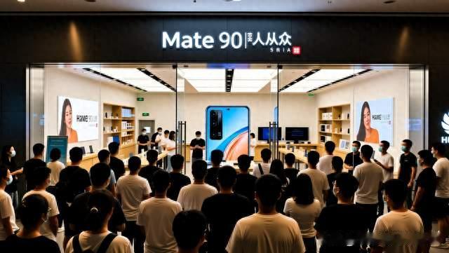Mate 90开售华为门店人从众！这一幕让多少“冷嘲热讽”的人沉默了