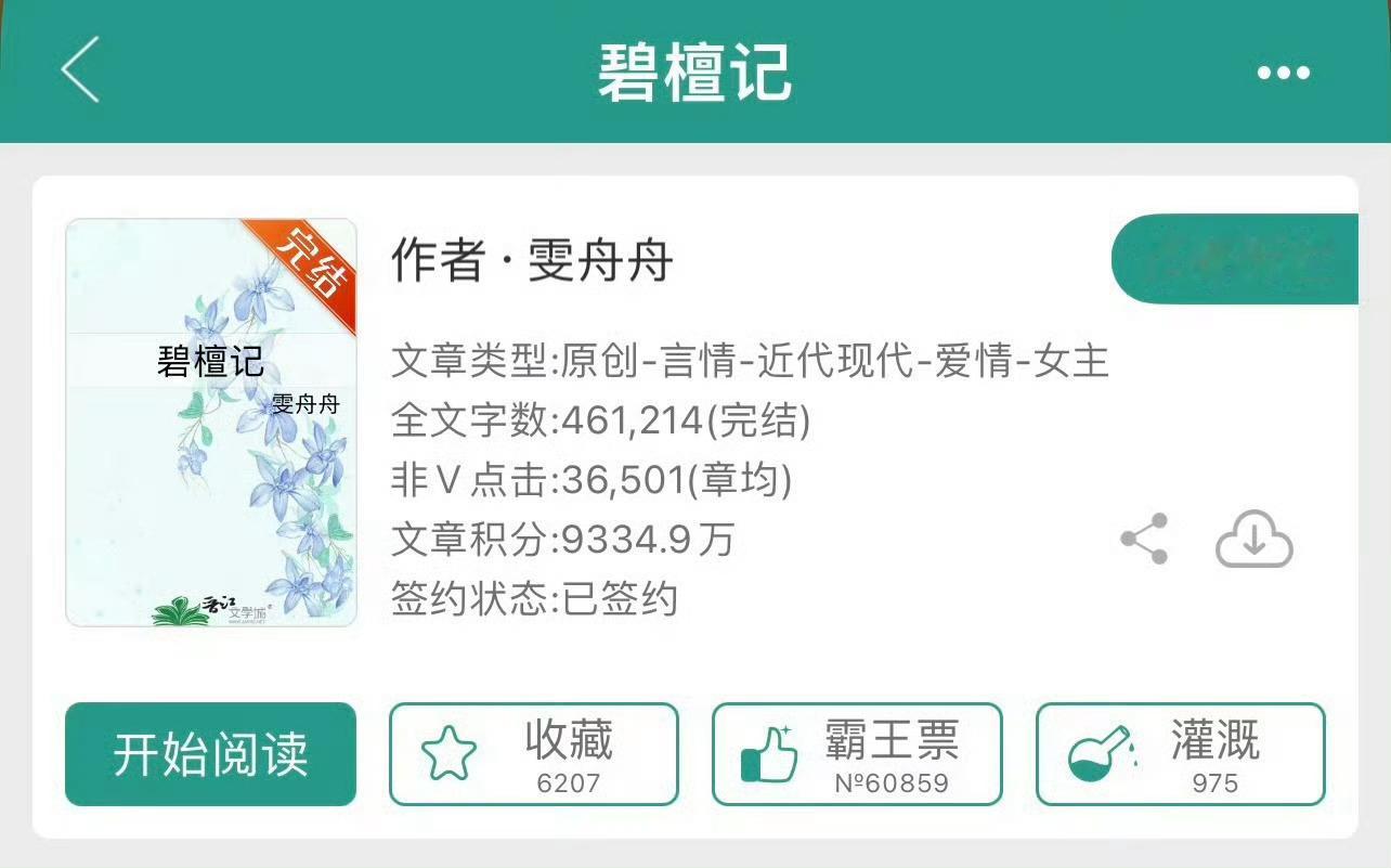 小说推荐：《碧檀记》 作者:雯舟舟简评：聪明少女vs成熟大叔，年龄差15岁。这本